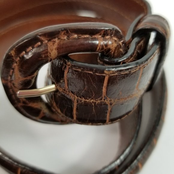 Polo Ralph Lauren cognac alligator belt - Picture 2 of 8